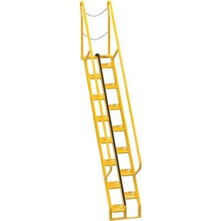 VESTIL Alternating Stair 9' 15-Step Ladder, 56° Angle - ATS-9-56 ATS-9-56